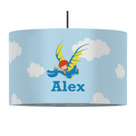 Flying a Dragon 12" Drum Pendant Lamp - Fabric (Personalized)