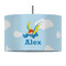 Flying a Dragon 12" Drum Pendant Lamp - Fabric (Personalized)