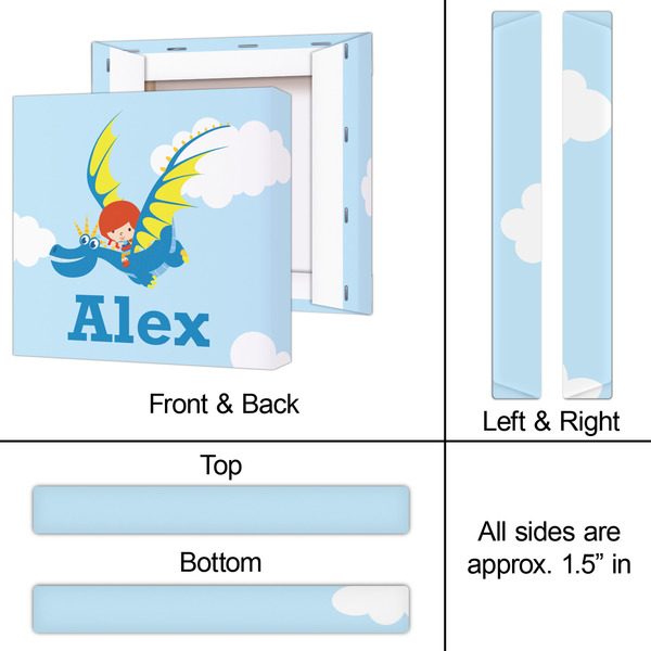 Flying a Dragon 12x12 - Canvas Print - Approval