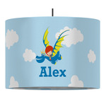 Flying a Dragon 16" Drum Pendant Lamp - Fabric (Personalized)