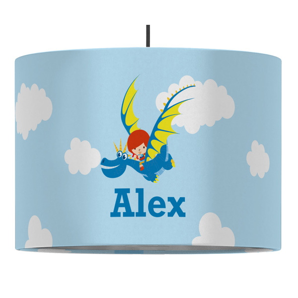 Custom Flying a Dragon 16" Drum Pendant Lamp - Fabric (Personalized)