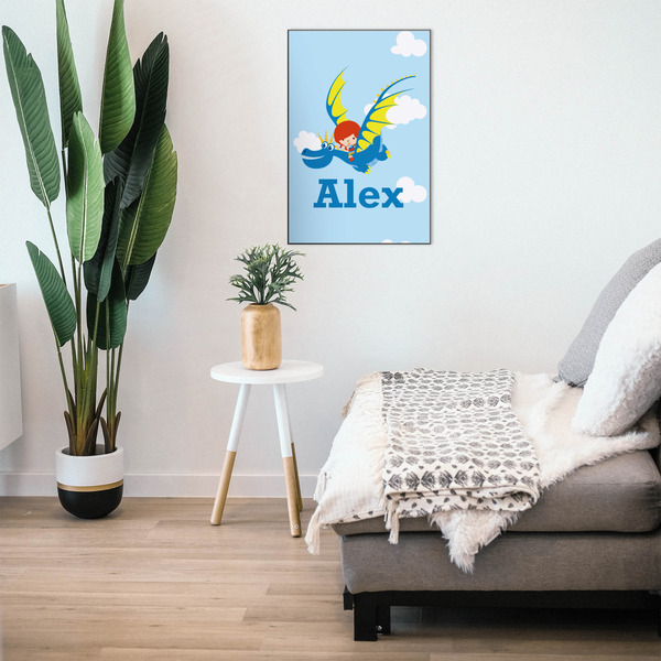 Flying a Dragon 20x30 Wood Print - In Context