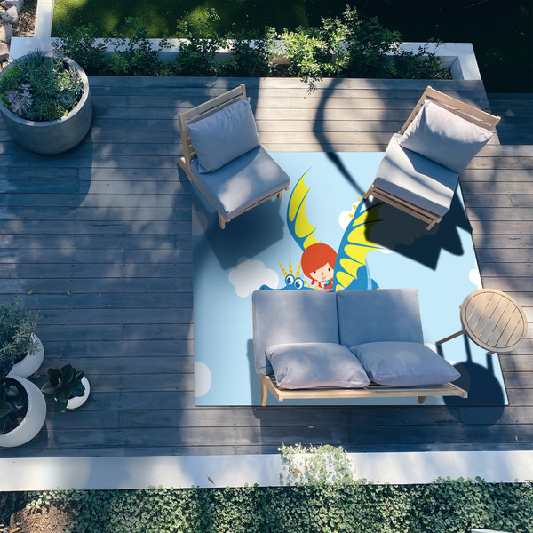 Flying a Dragon 8'x10' Patio Rug - In context