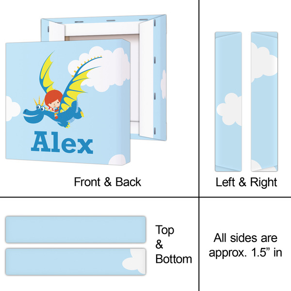 Flying a Dragon 8x8 - Canvas Print - Approval