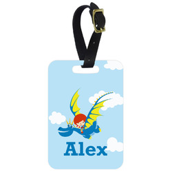 Flying a Dragon Metal Luggage Tag w/ Name or Text