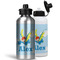 Flying a Dragon Aluminum Water Bottles - MAIN (white &silver)