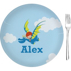 Flying a Dragon 8" Glass Appetizer / Dessert Plates - Single or Set (Personalized)