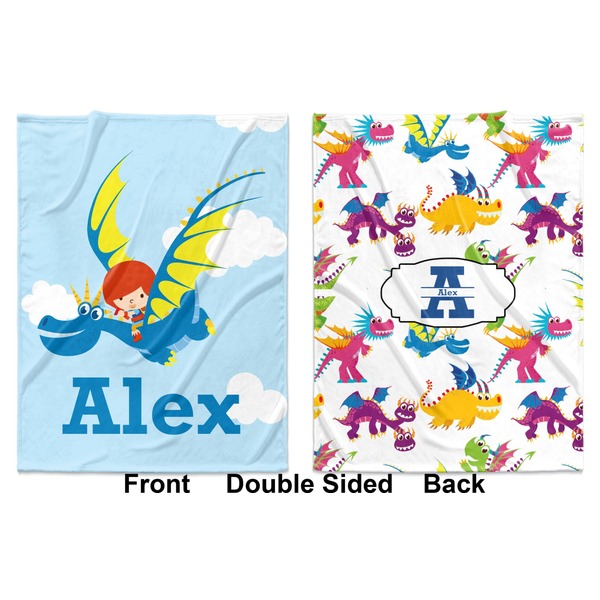 Flying a Dragon Baby Blanket (Double Sided - Printed Front and Back)