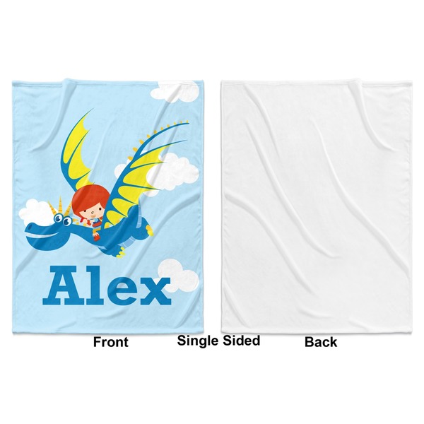 Flying a Dragon Baby Blanket (Single Side - Printed Front, White Back)