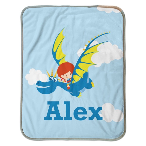 Flying a Dragon Baby Sherpa Blanket - Flat