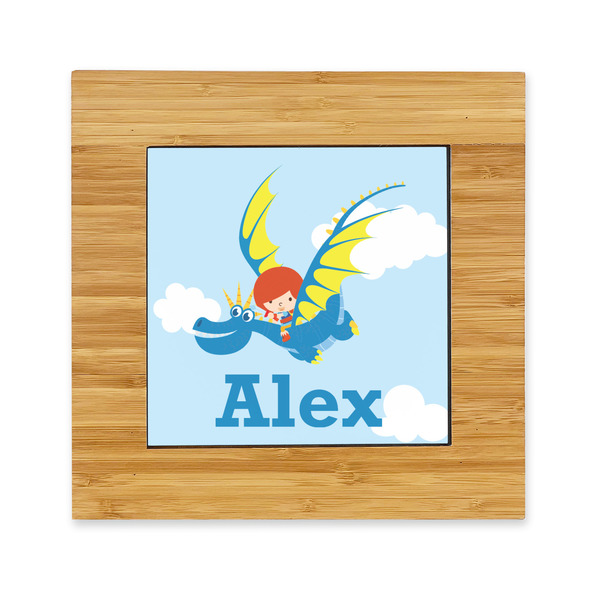 Custom Flying a Dragon Bamboo Trivet with Ceramic Tile Insert (Personalized)