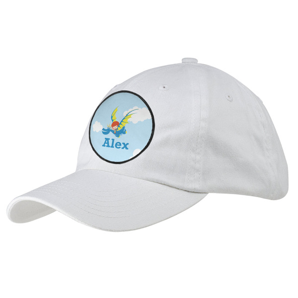 Custom Flying a Dragon Baseball Cap - White (Personalized)