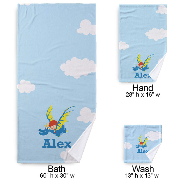 Flying a Dragon Bath Towel Sets - 3-piece - Approval