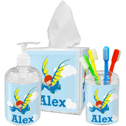 Flying a Dragon Acrylic Bathroom Accessories Set w/ Name or Text