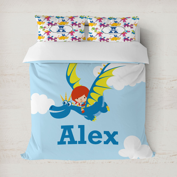 Custom Flying a Dragon Duvet Cover Set - Full / Queen (Personalized)