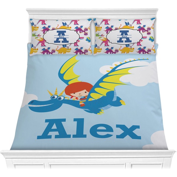 Custom Flying a Dragon Comforter Set - Full / Queen (Personalized)