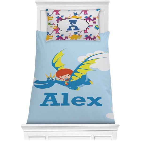 Custom Flying a Dragon Comforter Set - Twin XL (Personalized)