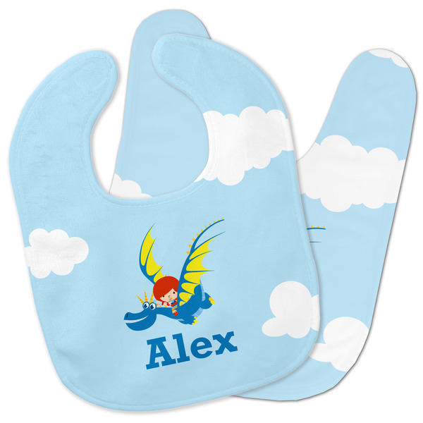 Custom Flying a Dragon Baby Bib w/ Name or Text