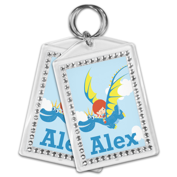 Flying a Dragon Bling Keychain - MAIN