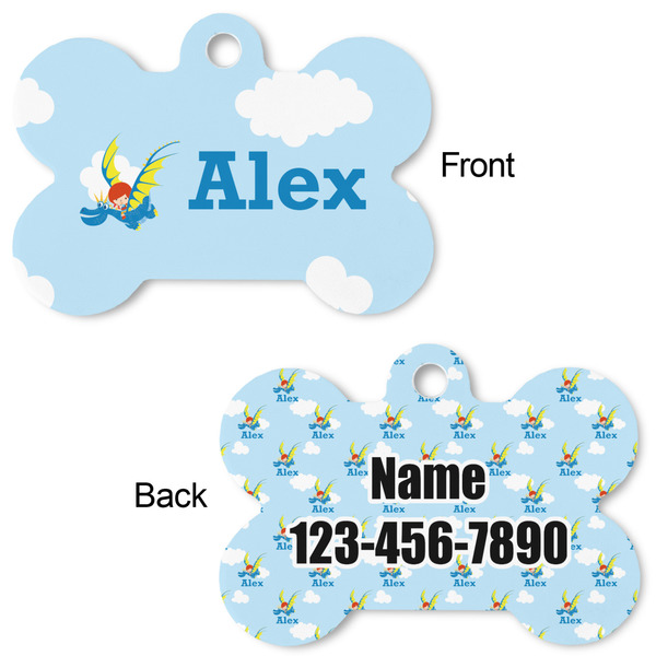 Flying a Dragon Bone Shaped Dog ID Tag - Large - Approval
