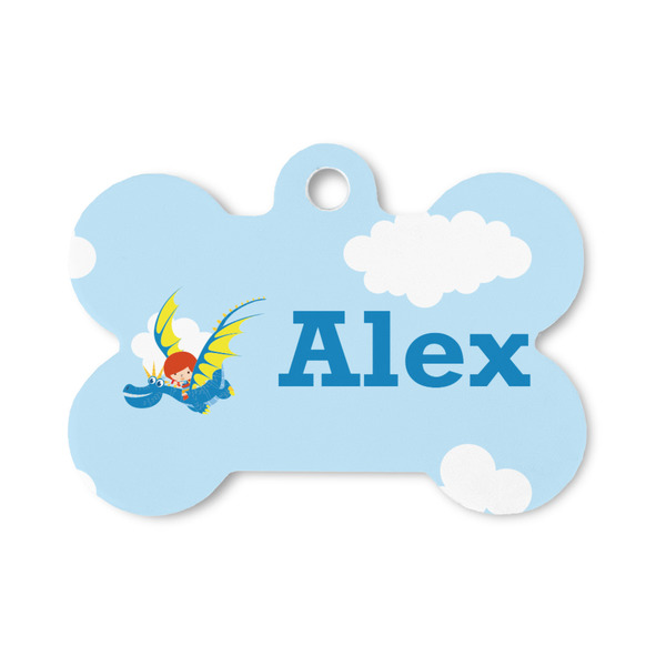 Custom Flying a Dragon Bone Shaped Dog ID Tag - Small (Personalized)