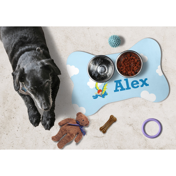 Flying a Dragon Bone Shaped Mat w/ Food & Water