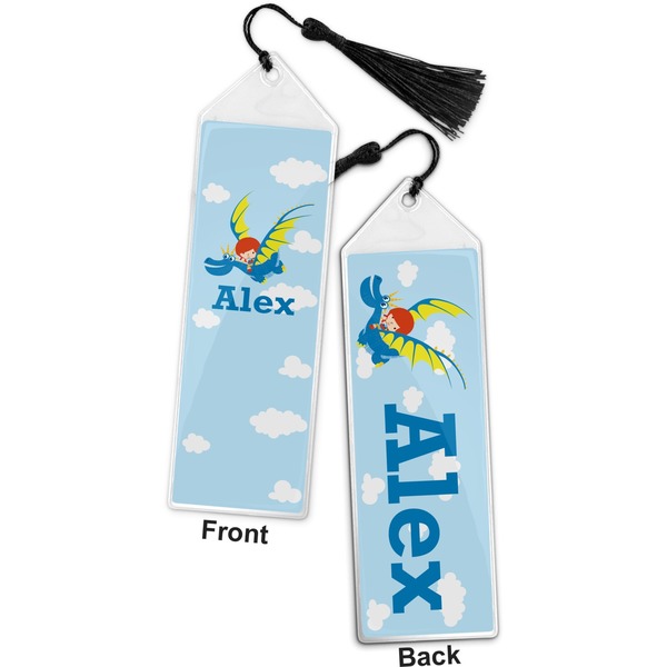 Flying a Dragon Bookmark with tassel - Front and Back