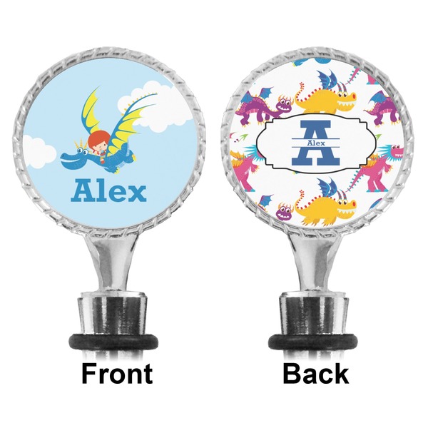 Flying a Dragon Bottle Stopper - Front and Back