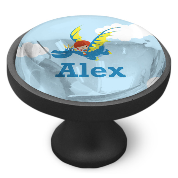 Flying a Dragon Cabinet Knob - Black - Side