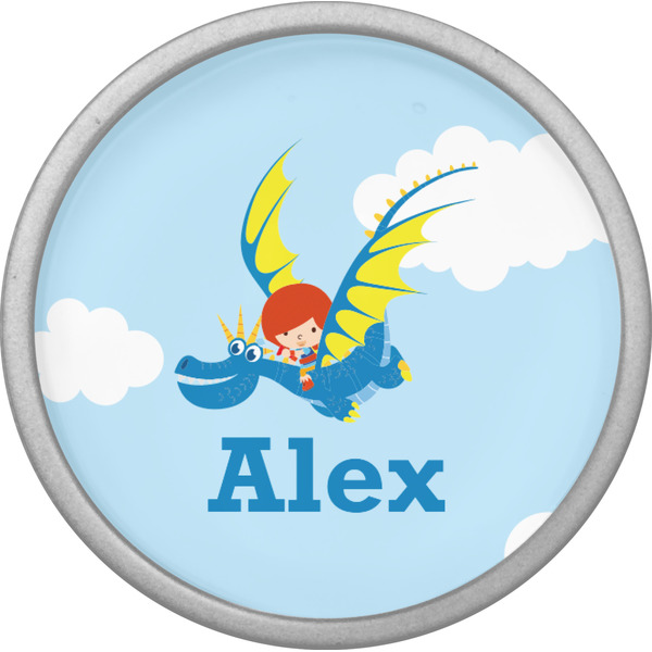 Flying a Dragon Cabinet Knob - Nickel - Front