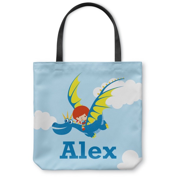 Custom Flying a Dragon Canvas Tote Bag - Small - 13"x13" (Personalized)