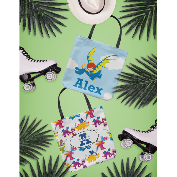 Flying a Dragon Canvas Tote Lifestyle Front and Back
