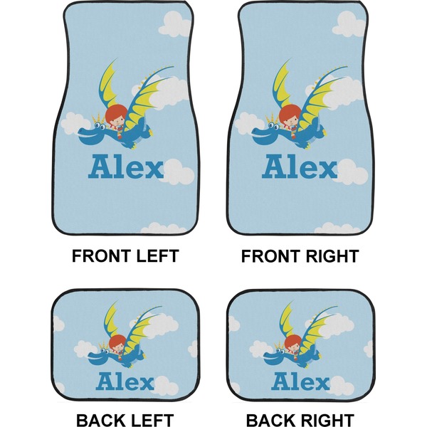 Flying a Dragon Car Floor Mats Set (2F + 2B)