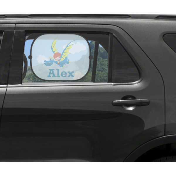 Flying a Dragon Car Sun Shade Black - In Car Window