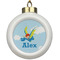 Flying a Dragon Ceramic Ball Ornament (Personalized)