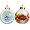 Flying a Dragon Ceramic Christmas Ornament - Poinsettias (APPROVAL)