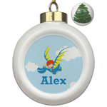 Flying a Dragon Ceramic Ball Ornament - Christmas Tree (Personalized)