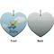 Flying a Dragon Ceramic Flat Ornament - Heart Front & Back (APPROVAL)