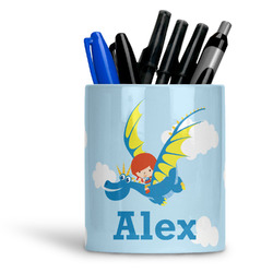 Flying a Dragon Ceramic Pen Holder