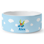 Flying a Dragon Ceramic Dog Bowl - Large (Personalized)
