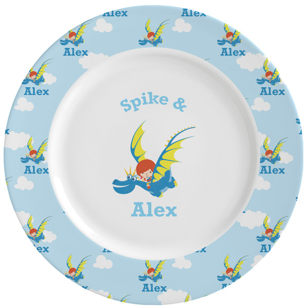 Custom Flying a Dragon Ceramic Dinner Plates (Set of 4) (Personalized)