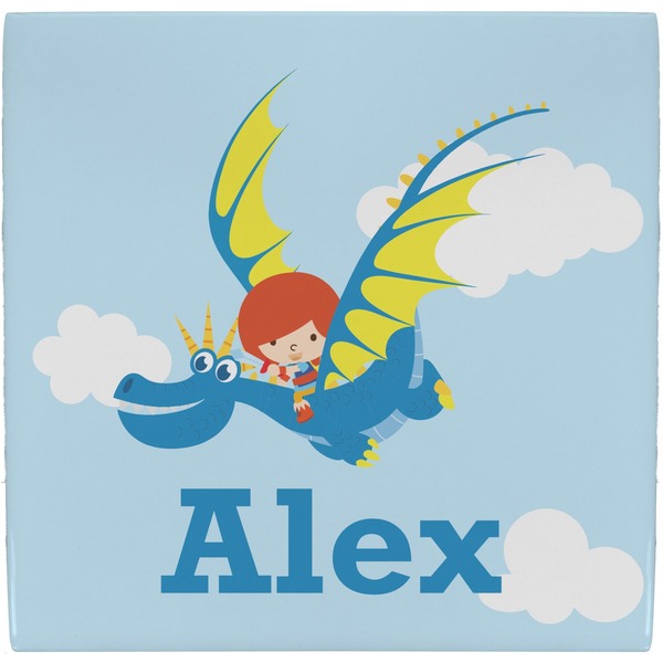 Custom Flying a Dragon Ceramic Tile Hot Pad (Personalized)
