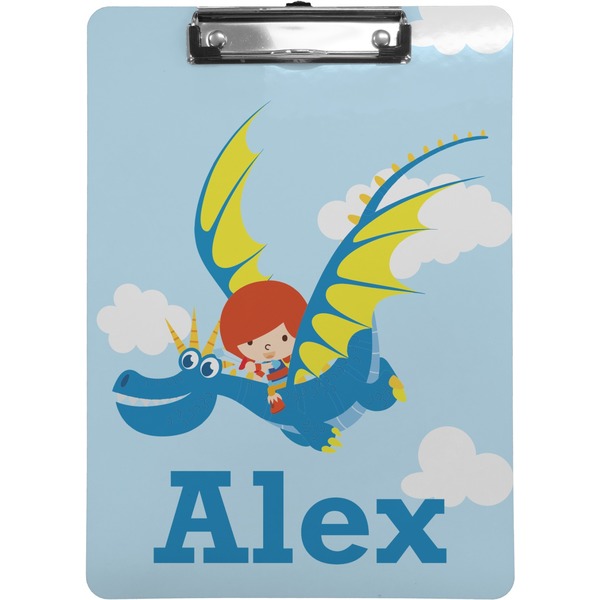 Custom Flying a Dragon Clipboard (Letter Size) (Personalized)