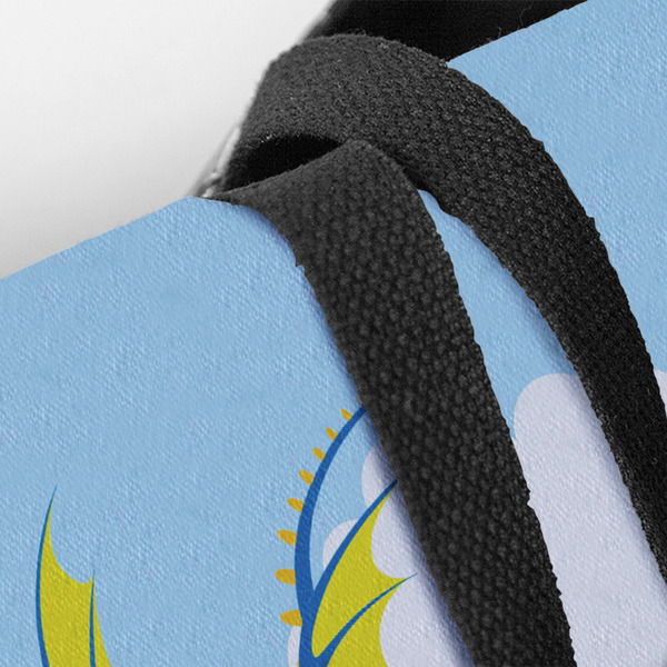 Flying a Dragon Closeup of Tote w/Black Handles