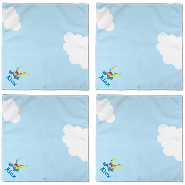 Flying a Dragon Cloth Napkins - Personalized Dinner (APPROVAL) Set of 4