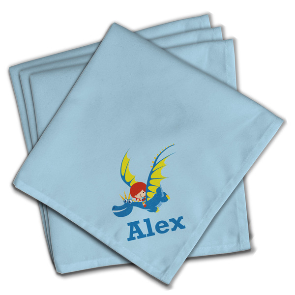 Custom Flying a Dragon Cloth Napkins (Set of 4) (Personalized)