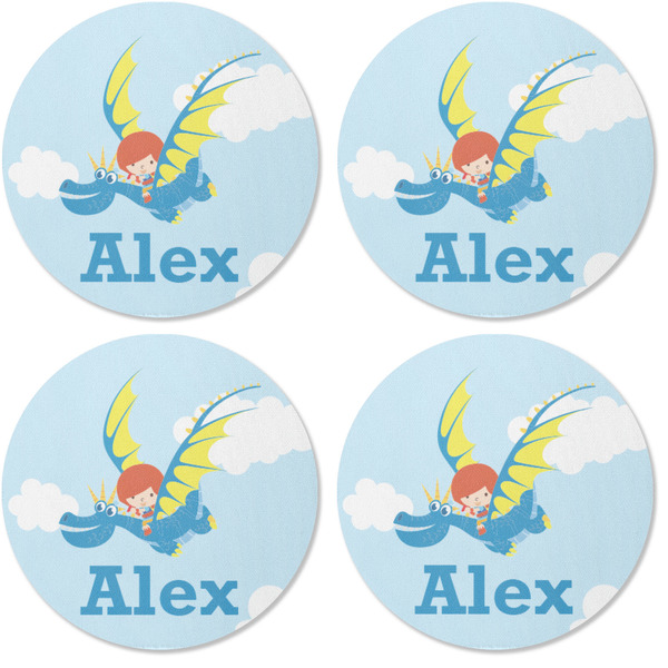 Flying a Dragon Coaster Round Rubber Back - Apvl