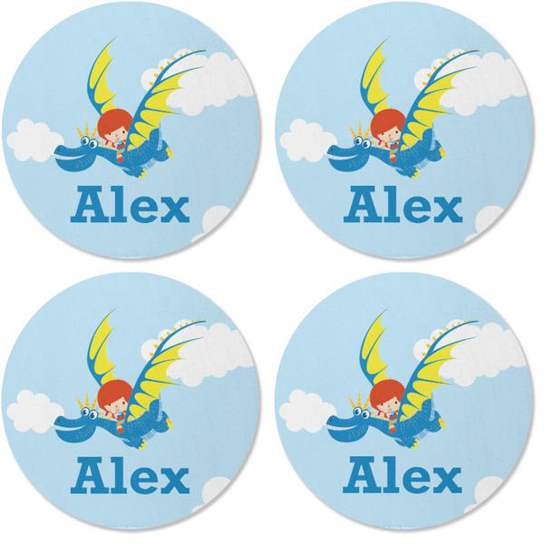 Flying a Dragon Coaster Round Rubber Back - Apvl