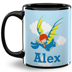 Flying a Dragon 11 Oz Coffee Mug - Black (Personalized)