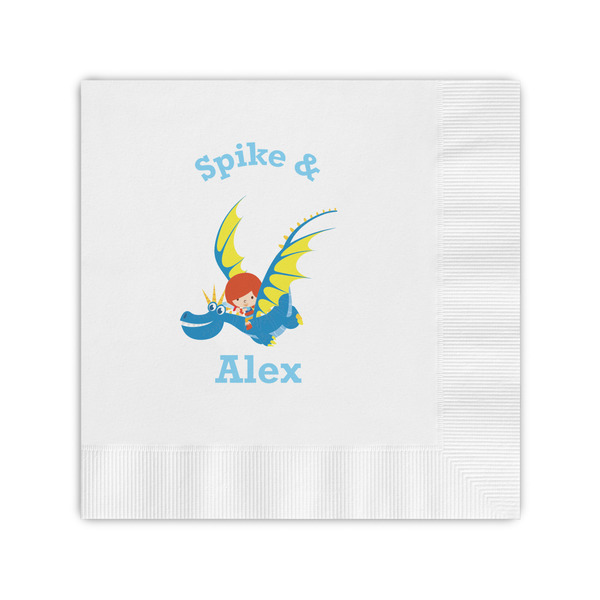Custom Flying a Dragon Coined Cocktail Napkins (Personalized)